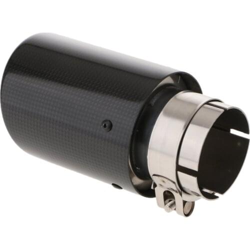 Carbon Fiber Car Exhaust Tail Pipe Tip Rear Muffler 63mm Inlet 89mm Outlet