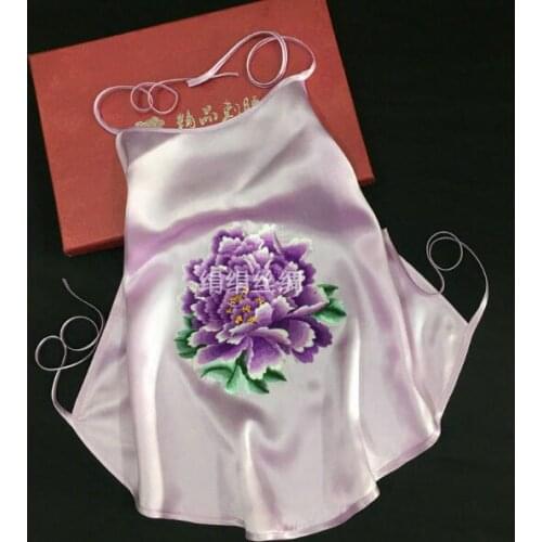 Traditional Chinese underwear 100% Silk Suzhou embroidery Belly wrap Women tank