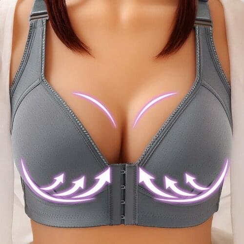 2021 New Front Buckle Thin Sexy Lingeries Women Bras Plus Size Breathable Vest Front Fastener Womens Underwear