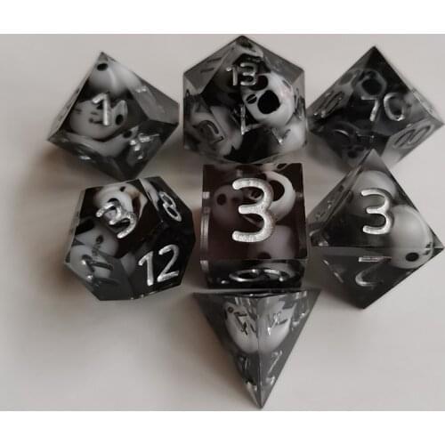 New Upscale Resin Sharp Corner Polyhedral Dice Dnd dice set rpg dice dadi dados rol D4 D6 D8 D10 D12 D20 Playing Game Dice