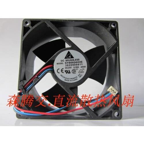 New and original efb0924hhe 24V 0.30a 92X92X38MM three wire inverter cooling fan