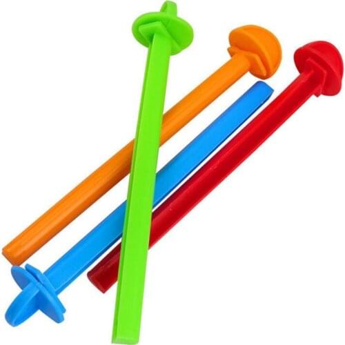 Plastic Bird Stand 5Pcs Bright Color Perches Training Tool Paw Grinding Toy for Birds Cage Accessories Random Color