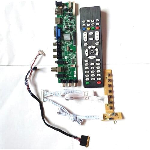 Fit B156XW03 V.0/V1/V2 B156XW06 V0/V1 40pin LVDS 3663 TV digital AV HDMI-Compatible VGA USB DVB upgrade 1366*768 LCD board