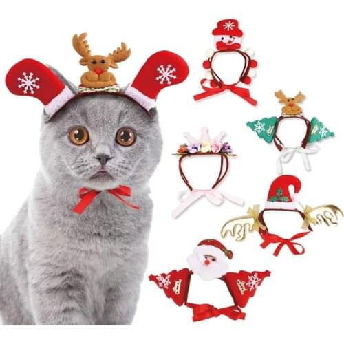 Cute Pets Dog Cats Headband Funny Dog Cat Headband Dogs Cats Costume Headwear for Puppy Kitten Halloween Christmas