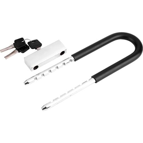 Tough And Wear-Resisting Heavy Duty U-Shape Lock With 3 Keys Glass Door Bike Bicycle Motorcycle Key Anti-Theft And Safe Locks