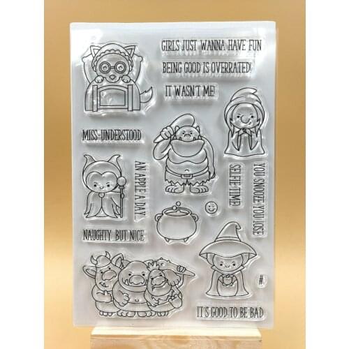 The fairy tale witch Transparent Clear Silicone Stamp/seal for DIY Scrapbooking/ Album Decorative Clear Stamp Sheets