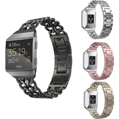 Watchbands for Fitbit Ionic Stainless Steel Strap Metal Chain Link Band Belt Replacement Wristband Bracelet