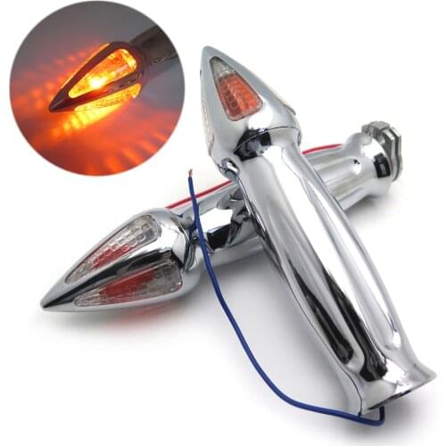 Aftermarket free shipping motorcycle partsMotorcycle Parts Hand Grips With Turn Signals for 1'' Bar Chromed