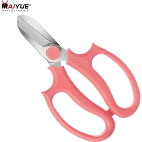 MAIYUE Gardening Flowers Scissors Pruning Shears Stainless Steel Shears Tools Floral Fruits Leaf Scissors Hand Trimming Tool