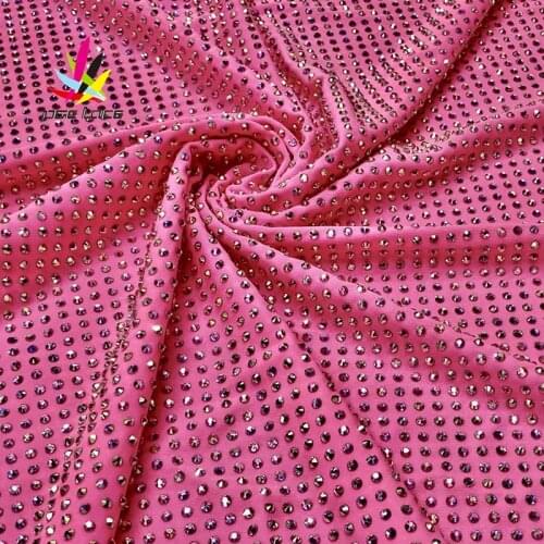 Rhinestones Cotton Lace Fabric Best Quality Beaded Lace Fabrics Luxury African Handmade Beads Lace Fabric for Wedding