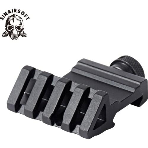 45 Degree Angle Tactical Scope Mount 20mm Picatinny Weaver Laser Base Adapter Aluminum Offset 4 Slot Side Rail RTS Airsoft