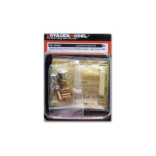 KNL HOBBY Voyager Model PE35420 Germany 80-ton railway heavy plate transport carrier card with metal etching parts