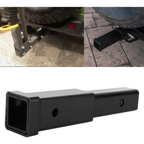 12in Trailer Hitch Extension 5000lbs Towing Extender Steel Square Tube for Class 3/4 2in Receiver Auto Accessories