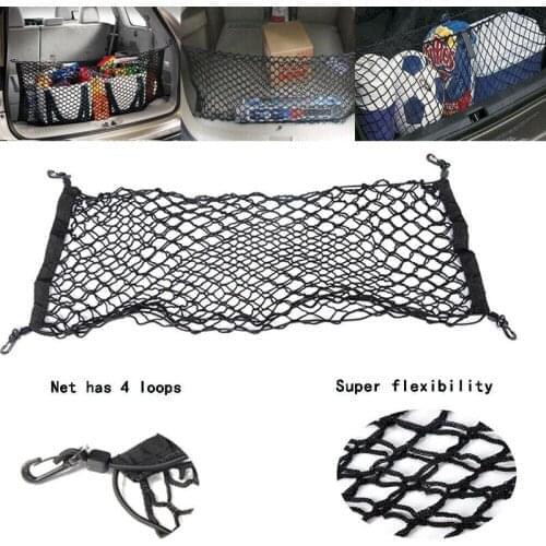 1Pcs Universal Auto Car Nylon Elastic Net Bag Rear Trunk Boot Organizer Pocket Cargo Net Mesh Storage Cargo Luggage