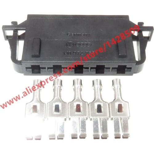 5 Sets 5 Pin Auto Sensor Plug Female Car Wire Connector 6.3mm For VW 1J0 972 755 1J0972755
