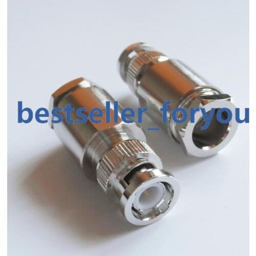 1Pcs Connector BNC male plug clamp For RG8 RG213 LMR400 RG214 cable straight