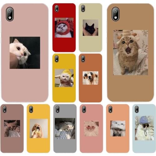18AS Cute cat Soft Silicone Tpu Cover phone Case for Huawei Y5 Y6 Y7 Prime Pro 2019 case
