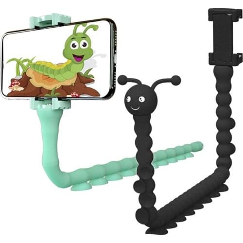 2019 New Phone Holder Multi-functional Cute Worm Lazy Mobile Phone Bracket Octopus Bracket Powerful Adsorption for Home Bicycle