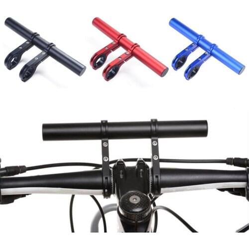 3 Colors Aluminium Alloy Bicycle Handlebar Extender 20cm Mountain Bike Headlight Mount Bar Lamp Holder Bicycle Extended Bracket