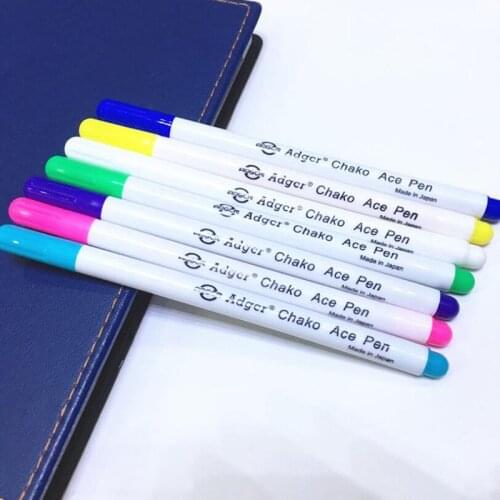 12 pcs Soluble Cross Stitch Water Erasable Pens Grommet Ink Fabric Marker Marking Pens DIY Needlework Home Tools Purple Blue Red