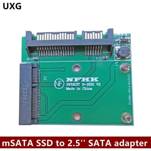 MSATA SSD to 2.5'' SATA 3 6.0gps adapter converter card with Switching Mode Power Supply module board mini pcie ssd Good hots