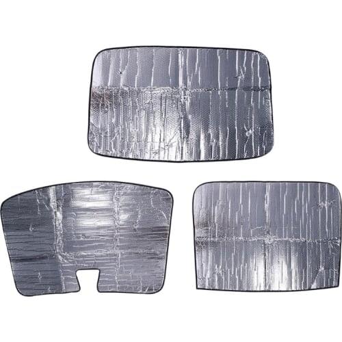 Car Summer Sun Protection Heat Insulation Aluminum Foil Sunshade Suction Cup Fixing Special Windshield for Tesla Model3