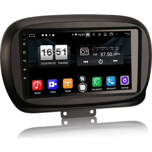 9" Android 10.0 OS Car Multimedia Navigation GPS Radio System Player for Fiat 500X 2014-2019 with Built-in DSP Amplifier System
