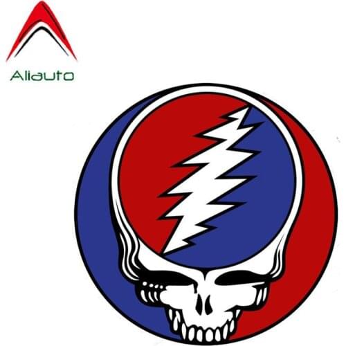 Aliauto Automobile Accessories Grateful Dead Skull Car Sticker PVC Waterproof Reflective Creative Decoration Decal,15cm*15cm