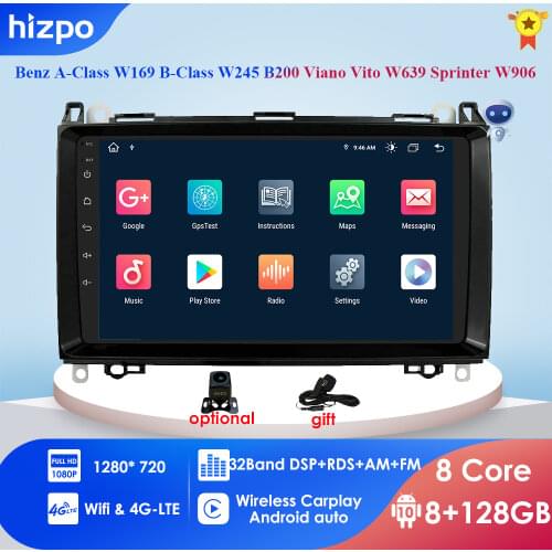 Android 2G 32G 2din Car multimedia Player Nav GPS radio for Mercedes Benz B200 A B Class W169 W245 Viano Vito W639 Sprinter W906