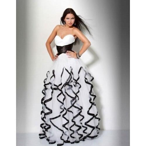 Free shipping 2015 new design hot sale vestidos de festa vestido longo sweetheart ball gown custommade ribbons wedding dresses