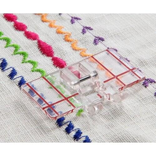 DOMESTIC SEWING MACHINE PARTS PRESSER FOOT BORDER GUIDE FOOT 605 FOR JANOME BROTHER SINGER 9MM