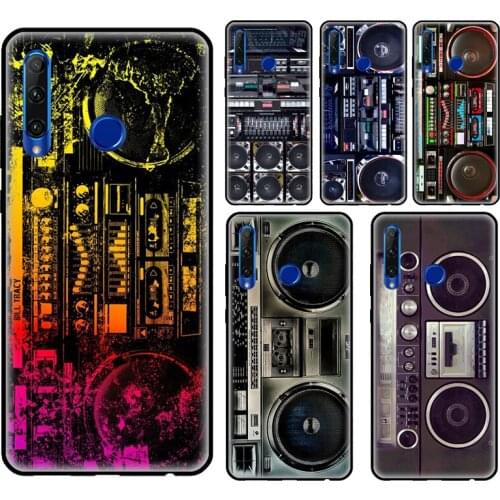 80s Retro Boombox Cassette Player Cover For Huawei Honor 10 Lite 10X 8 9 7C 8A 9A 7S 8S 9S 20 7A 6C 4C Pro 9X 8X 10i Case