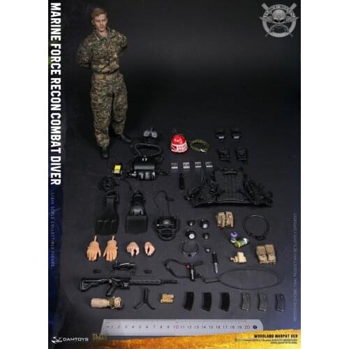 DAMTOYS DAM 78055 USMC Marine Corps Armed Reconnaissance Combat Divers Collection Action Figure for Fans Holiday Gift