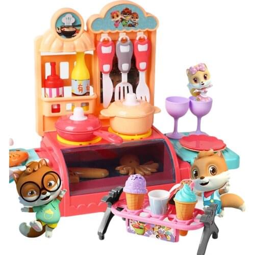 Kids Kitchen Playset Mini Pretend Play Kitchen Cookware Toys for Children Kids Girls Chef Role Play Game Toys Christmas Gift