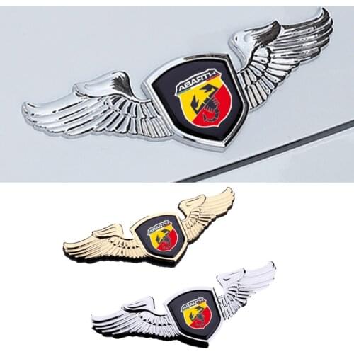 For Abarth Logo Punto 1000 204A 595 fiat 500 124 spider Alfa Romeo Car Hood Sticker Accessories Auto Front Cover Emblem Decal