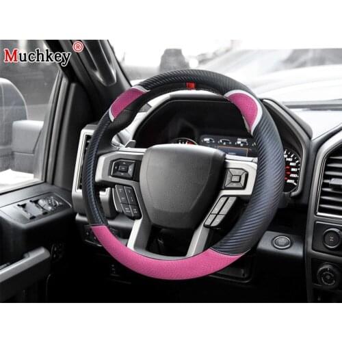 For Ford F150 2018 Carbon Fiber Car Steering Wheel Cover Durable And Environmentally Friendly Car Interior Accessories