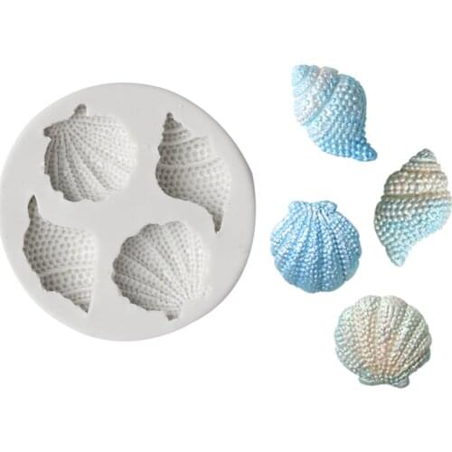 Shell Conch Fondant Cake Silicone Mold Ocean Series DIY Chocolate Candy Baking Tools Sugarcraft K712