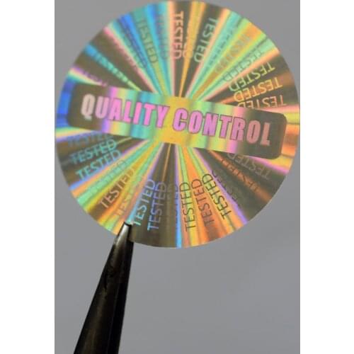 Hologram QUALITY CONTROL Tested QC hologram label stickers 20mm new arrival