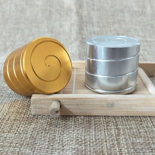 1pc Kinetic Desktop Toys Copper/ Aluminum Alloy Decompression Hypnosis Rotary Gyro Adult Fingertip Toy Children Toys Gift K0099