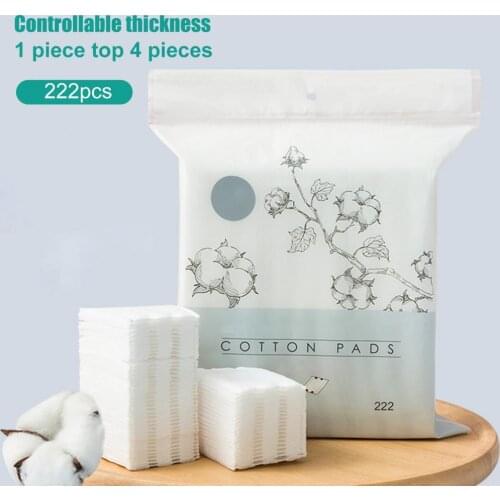 50/222Pcs Cosmetic Cotton Strong Water Absorption No Additives Facial Remover Cotton Skin Care Nursing Pads Skin Cleaning Tools