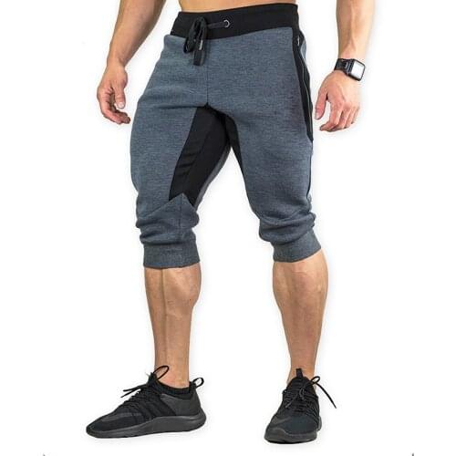 Summer Fitness Shorts Breathable Running Training Cotton Cropped Trousers Men Jogging Pants