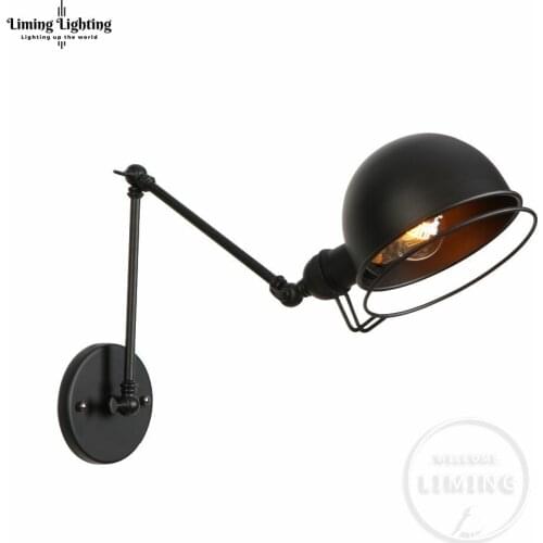 Loft Industrial Adjustable Long Swing Arm Wall Lamp Fixture Vintage Edison Bulb Wandlamp Lamparas De Pared Lights Lampen Sconce