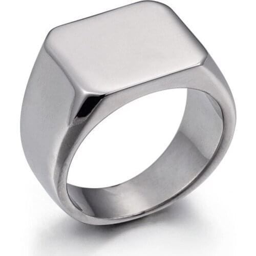 Europe and the United States men simple light body titanium ring