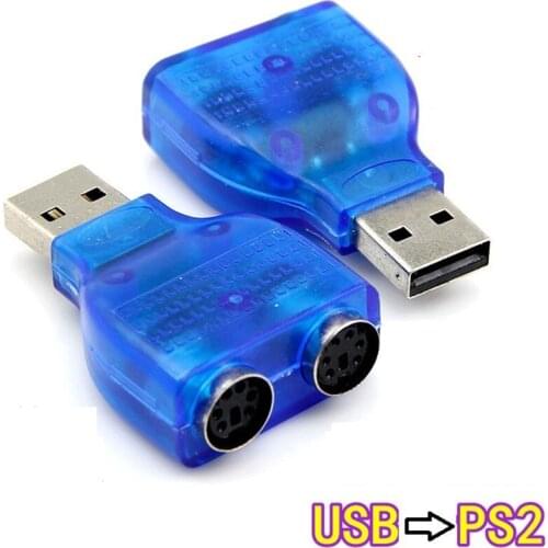 USB 2.0 to Dual PS2 Converter Splitter Adapter Lead For Keyboard Mouse PC Laptop * 200pcs/lot