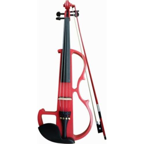 Full Size 4/4 Electric Violin Basswood Panel Aluminum Alloy String With Headphone Case Rosin Connect Line 4 Colors Hot Sale VL01