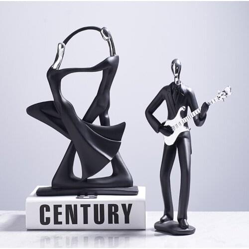 PORTRAIT SCULPTURE MUSICIAN PLAYING GUITAR RESIN ART DECORATION HOME DECORATION ACCESSORIES OFFICE DESKTOP DECORATIONS CRAFTS