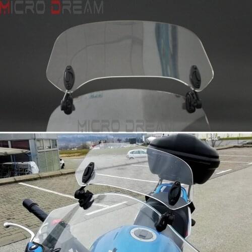 Motorcycle Extension Tour Wind Screen Spoiler Adjustable Air Flow Deflector Add On Windshield for Yamaha BMW Honda Nc700x CBF600
