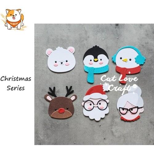Christmas Cartoon Series Metal Cutting Dies Mold Scrapbooking Stencil DIY Embossing Craft Die Cuts Card Making New Dies For 2020