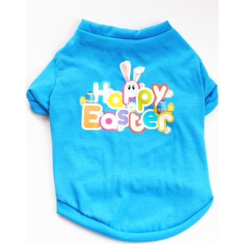 Happy Easter design pet dog clothes for pugs Cotton Soft comfortable summer Pitbull dog clothes teacup puppy clothes dog vests