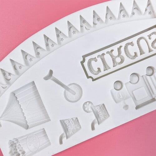 Cartoon Jokers Resin Silicone Mold Amusement Park Circus Epoxy Resin Mould Clown Chocolate Mold Cake Decorating silicone Mold